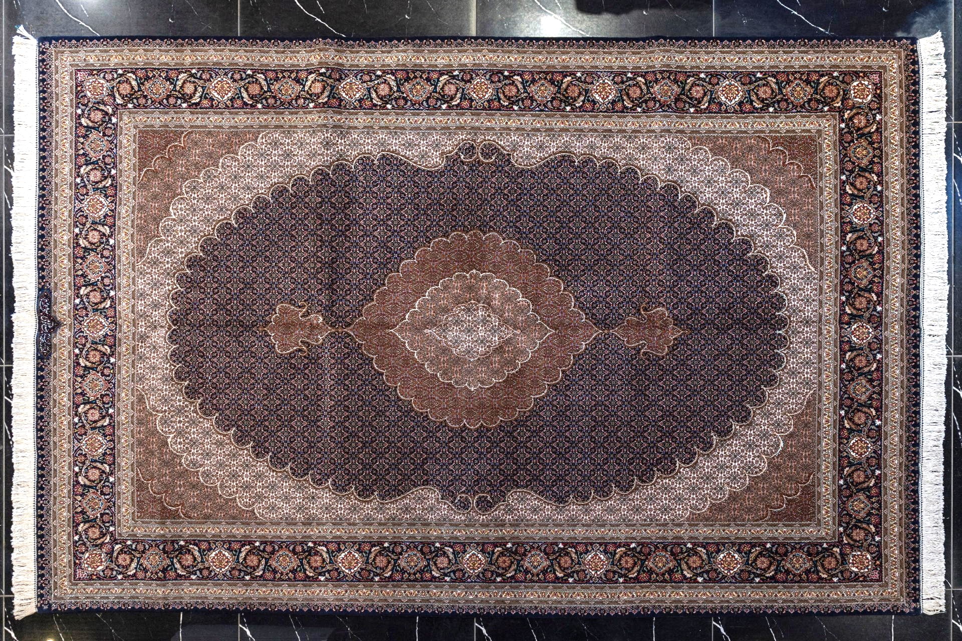 handmade persian carpet code100250 0 - فرش دستباف نقشه ریزماهی عبدالهی کد 100250 -  - area-rugs