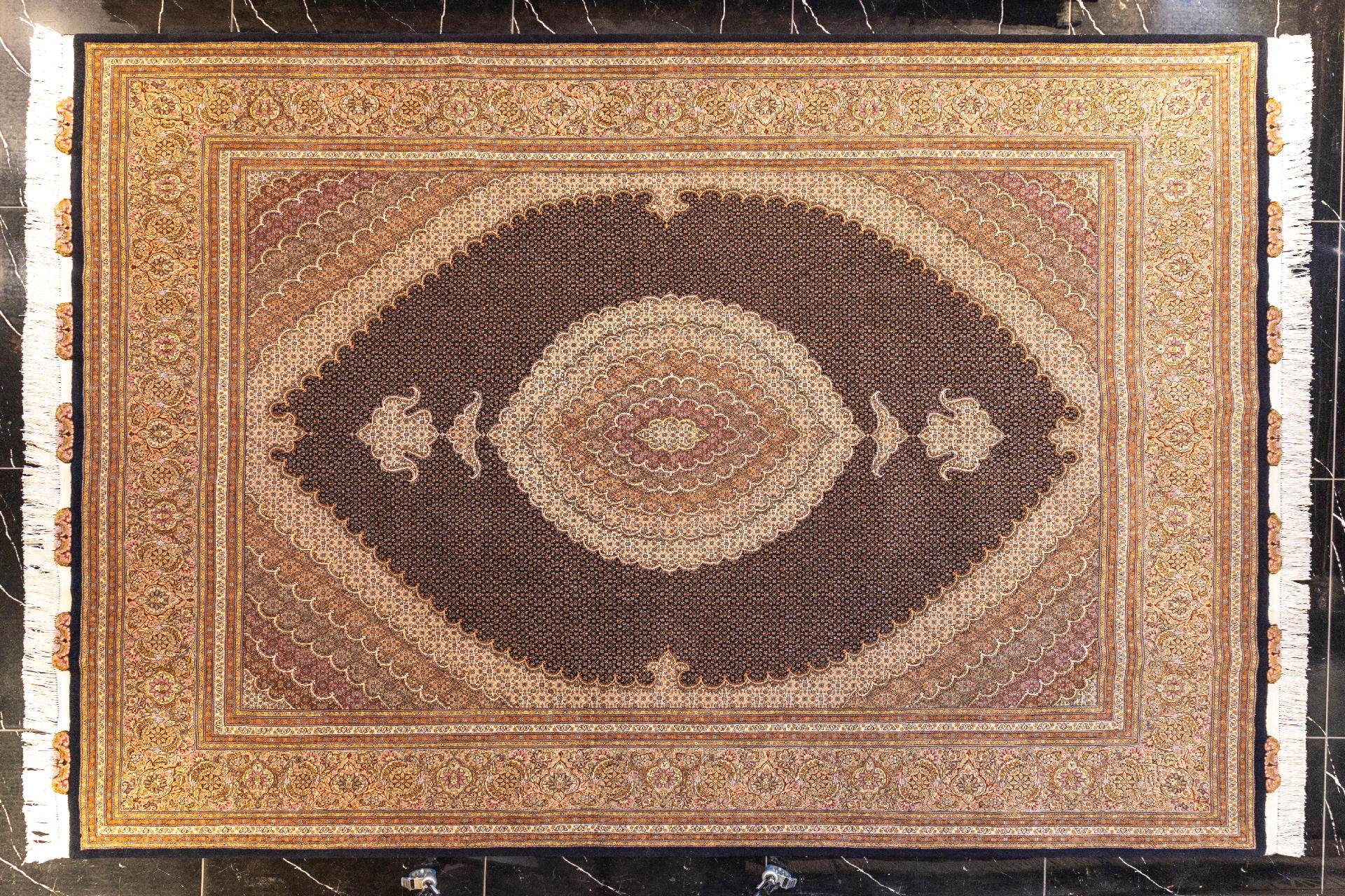 handmade persian carpet code100269 0 - فرش دستباف نقشه ریزماهی کمال الملک کد 100269 -  - area-rugs