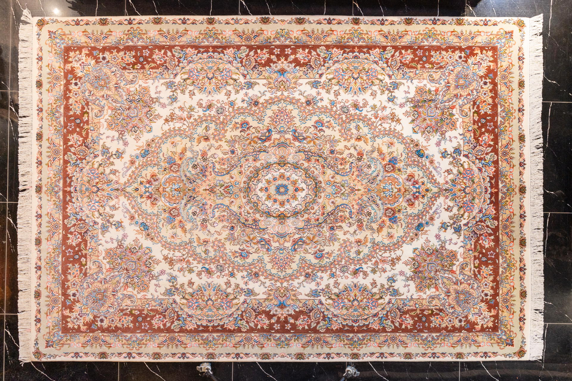 handmade persian carpet code173 0 - فرش دستباف نقشه خطیبی کد 40031 -  - area-rugs
