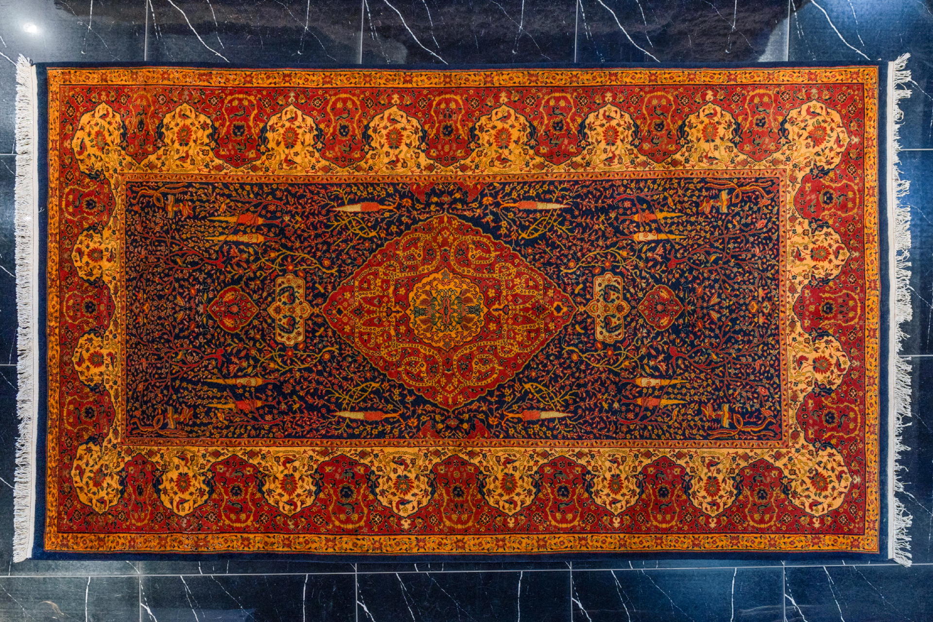 handmade persian carpet code31385 0 - فرش دستباف نقشه چهار باغ تبریز (متروپولیتن) کد 31385 -  - area-rugs