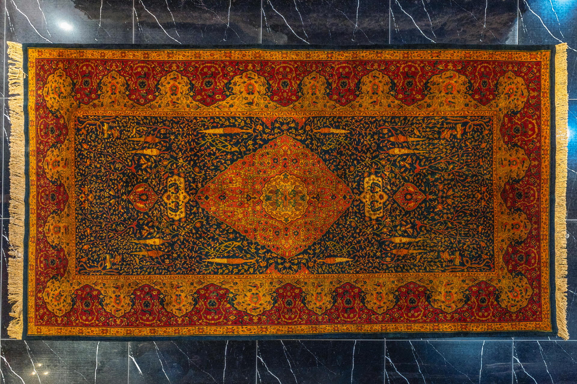 handmade persian carpet code31598 0 - فرش دستباف نقشه چهار باغ تبریز (متروپولیتن) کد 31598 -  - area-rugs