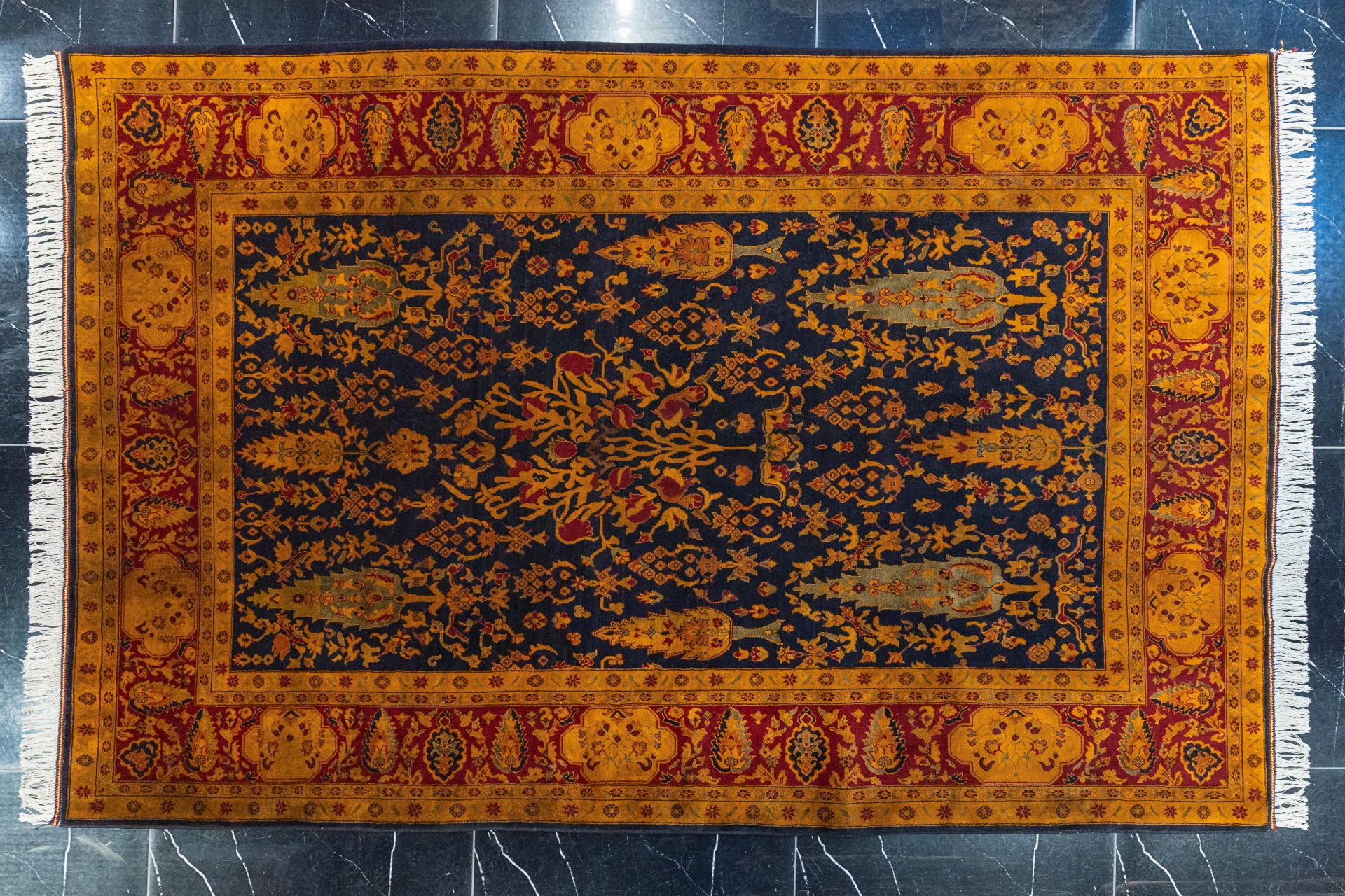handmade persian carpet code32256 0 - فرش دستباف قشقایی نقشه سرو و انار کد 32256 -  - area-rugs