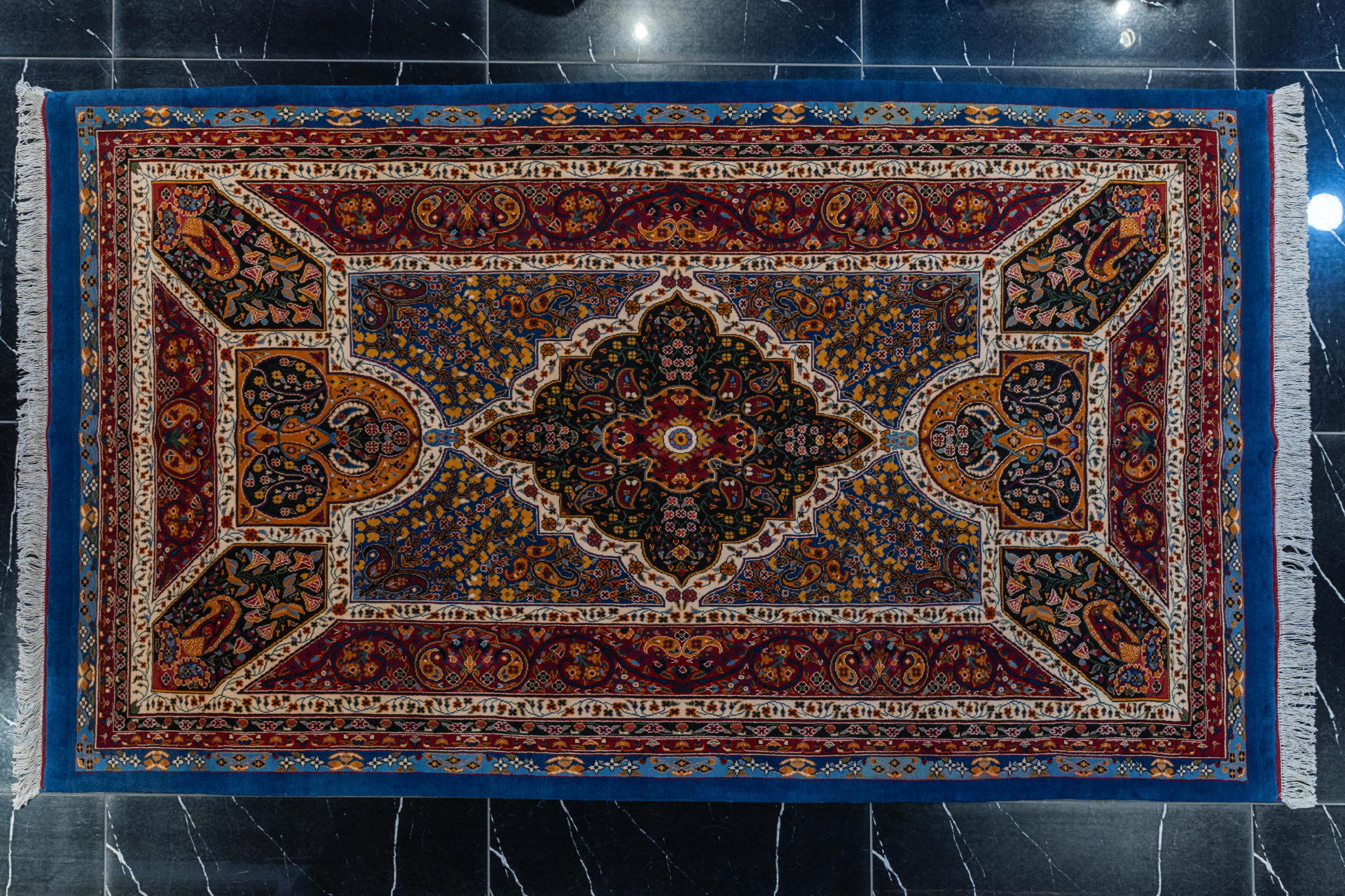 handmade persian carpet code33205 0 - فرش دستباف قشقایی نقشه گلابتون کد 33205 -  - area-rugs