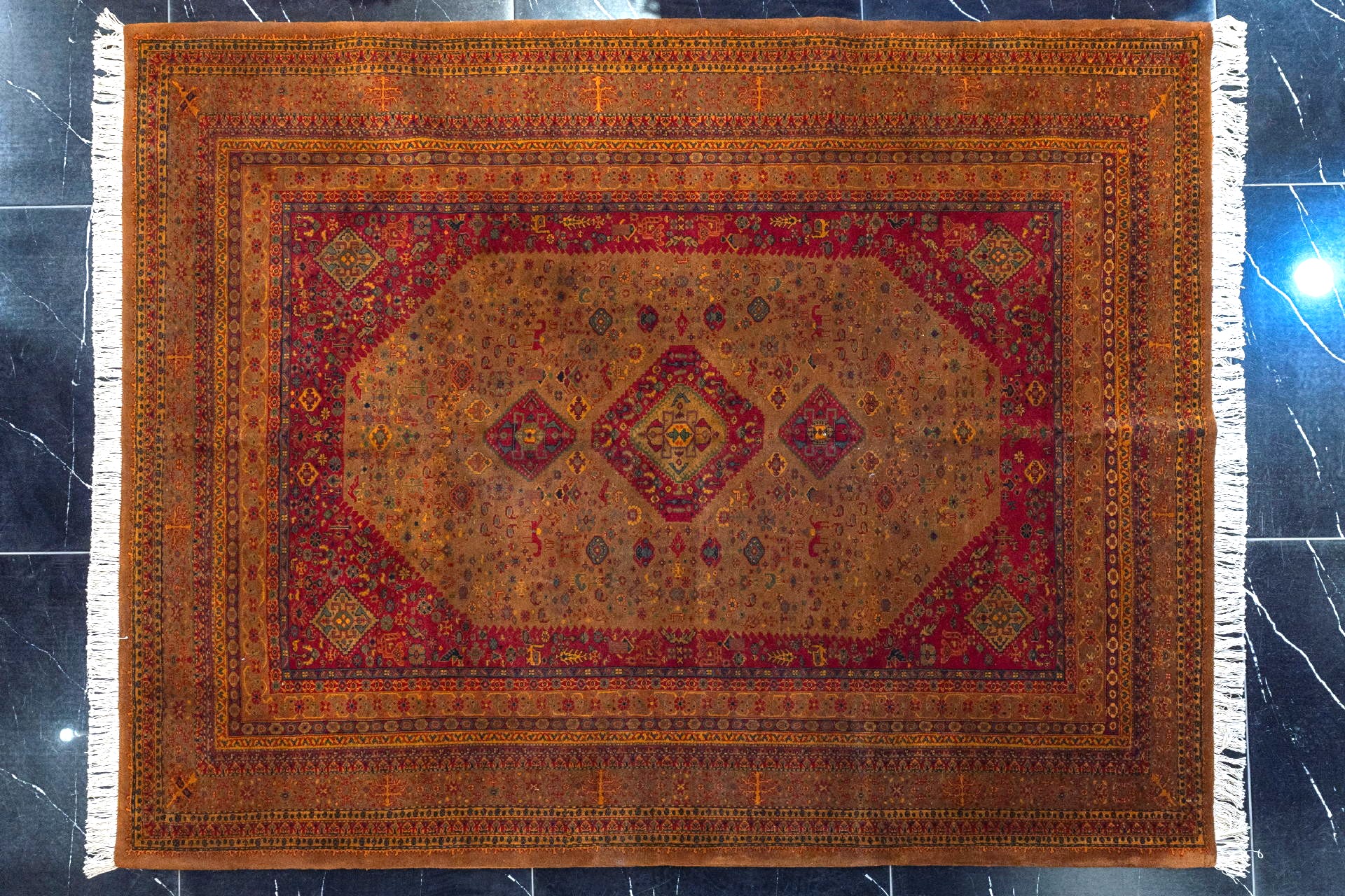 handmade persian carpet code36415 0 - فرش دستباف قشقایی نقشه کیمیا کد 36415 -  - area-rugs