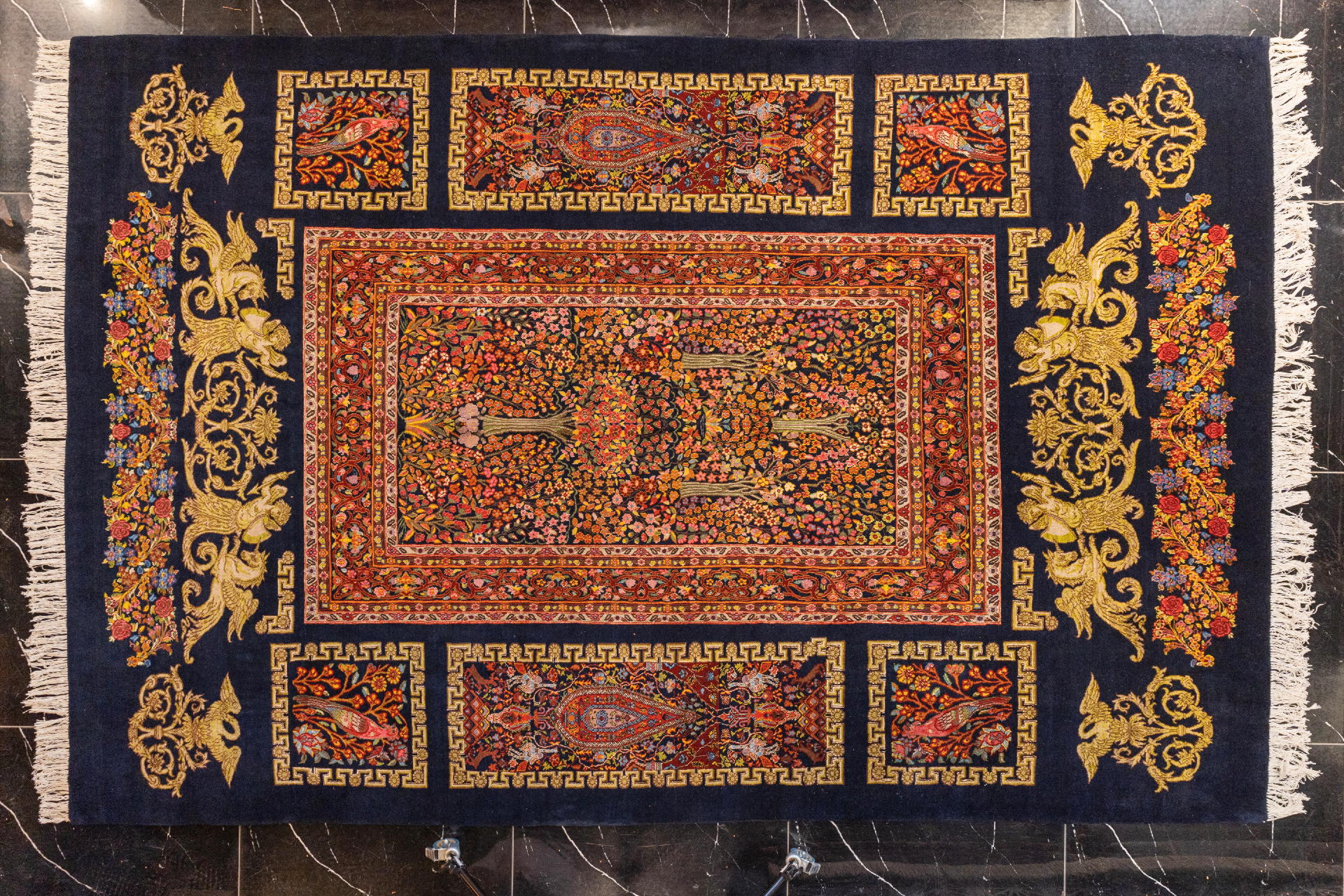 handmade persian carpet code36591 0 - فرش دستباف نقشه سبزی کار کرمان کد 36591 -  - area-rugs