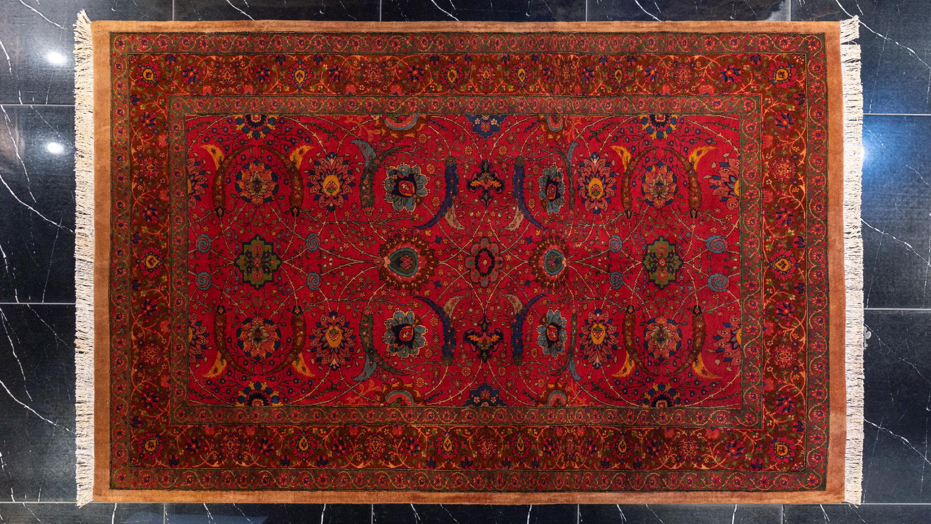 handmade persian carpet code37912 0 - فرش دستباف قشقایی نقشه داسی فراهان (کلارک) کد 37912 -  - area-rugs