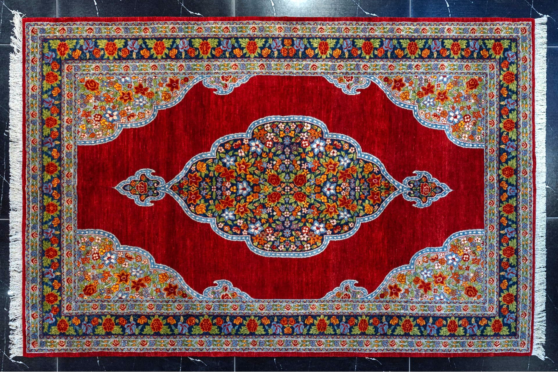 handmade persian carpet code38162 0 - قالیچه دستباف قشقایی نقشه کف ساده کرمان کد 38162 -  - one-of-a-kind-rugs