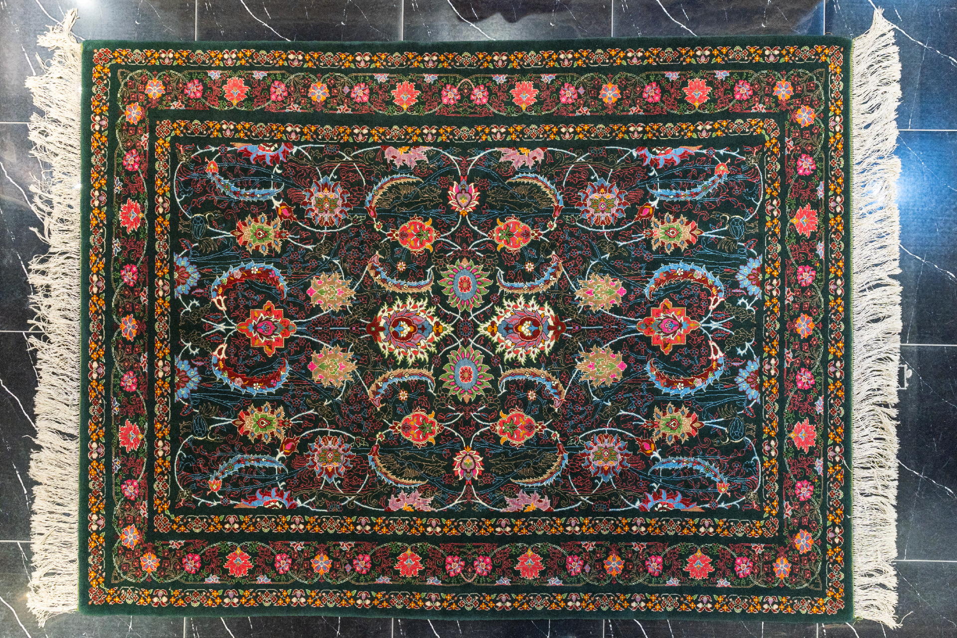 handmade persian carpet code38558 0 - فرش دستباف قشقایی نقشه داسی فراهان (کلارک) کد 38558 -  - area-rugs