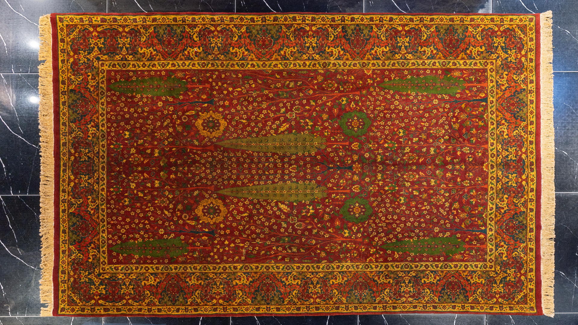 handmade persian carpet code39056 0 - فرش دستباف قشقایی نقشه نیلوفر کد 39056 -  - area-rugs