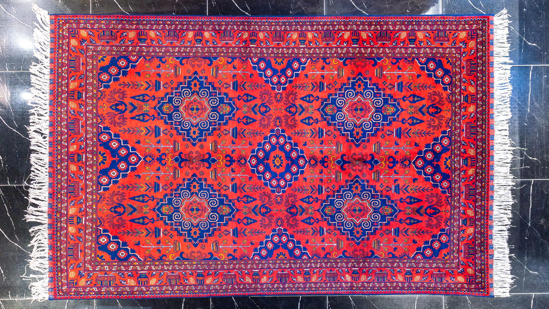 handmade persian carpet code39118 0 - فرش دستباف نقشه شش ترنج کرک براق کد 39118 -  - area-rugs
