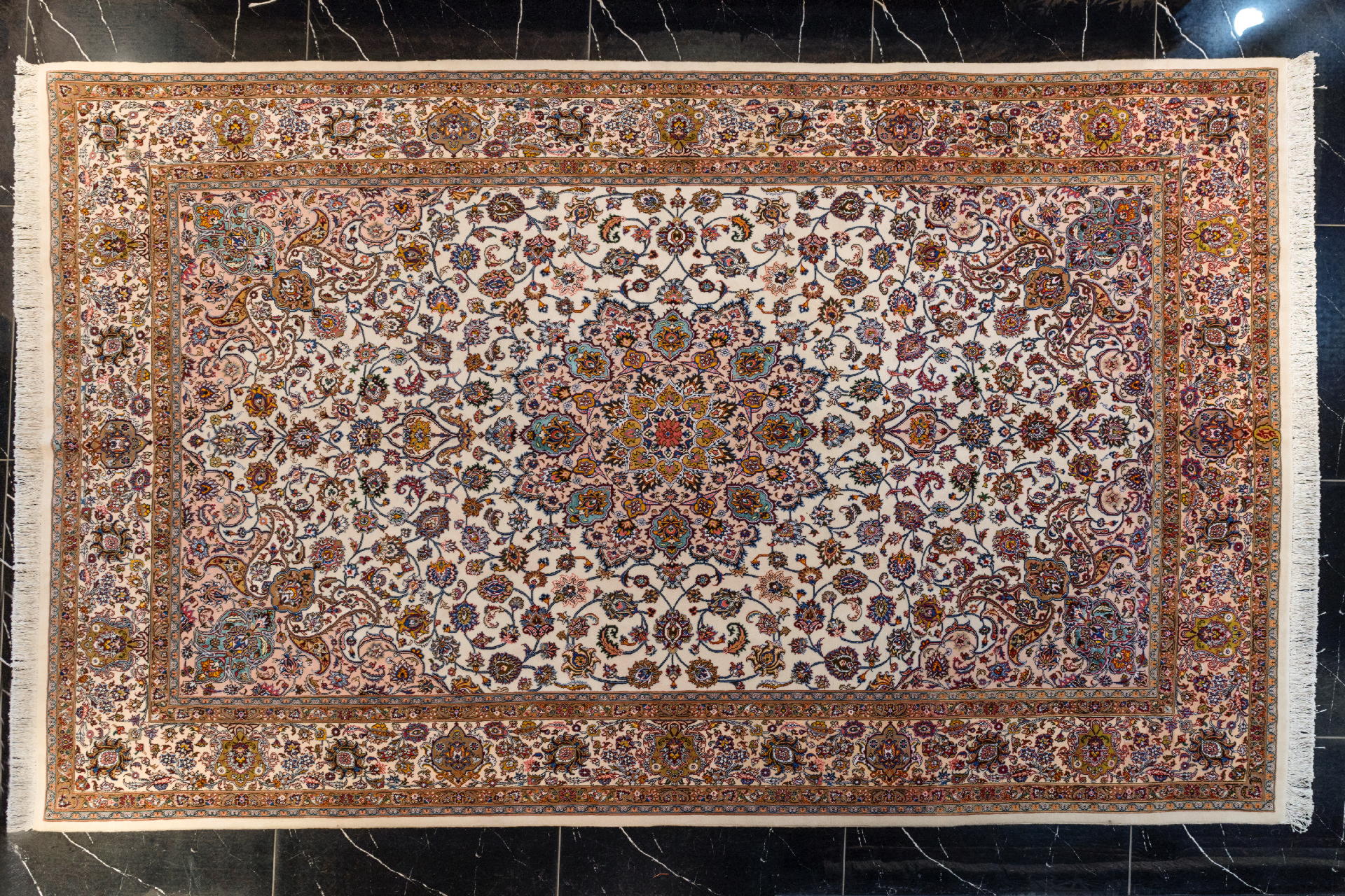 handmade persian carpet code39199 0 1 - فرش دستباف نقشه لچک ترنج مشهد کد 39199 -  - area-rugs