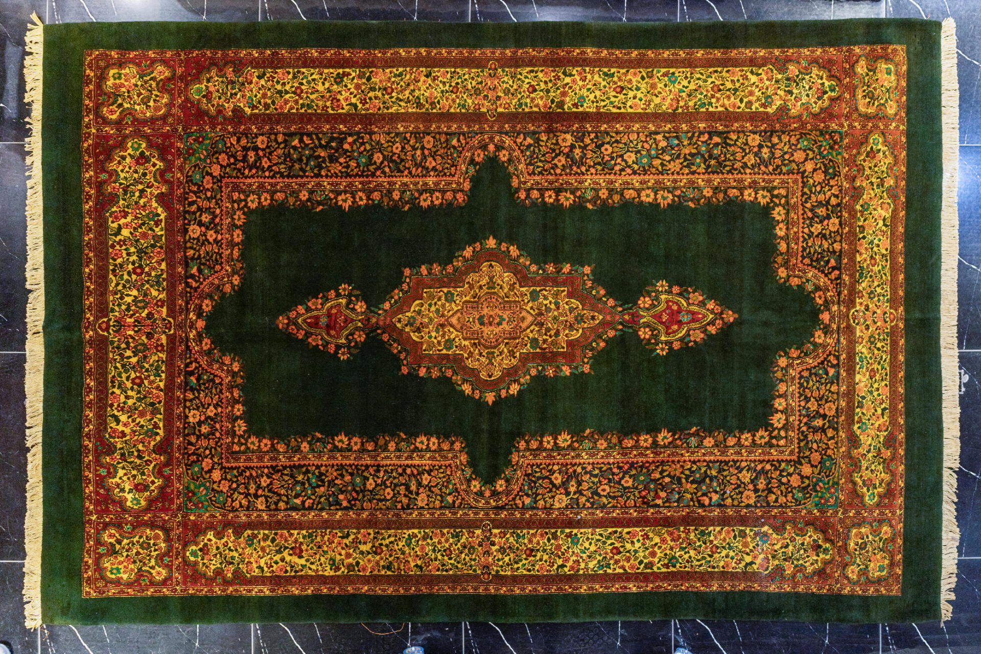handmade persian carpet code39199 0 - فرش دستباف نقشه قاب قرآنی کرمان کد 38296 -  - area-rugs