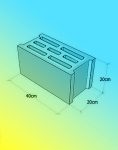 بلوک سبک چهار جداره 40*20 ضخامت 20 سانتیمتر لاوین