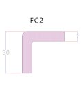 نبشی پلی استایرن 30 میلیمتری بهینا طرح کلاسیک کد FC2