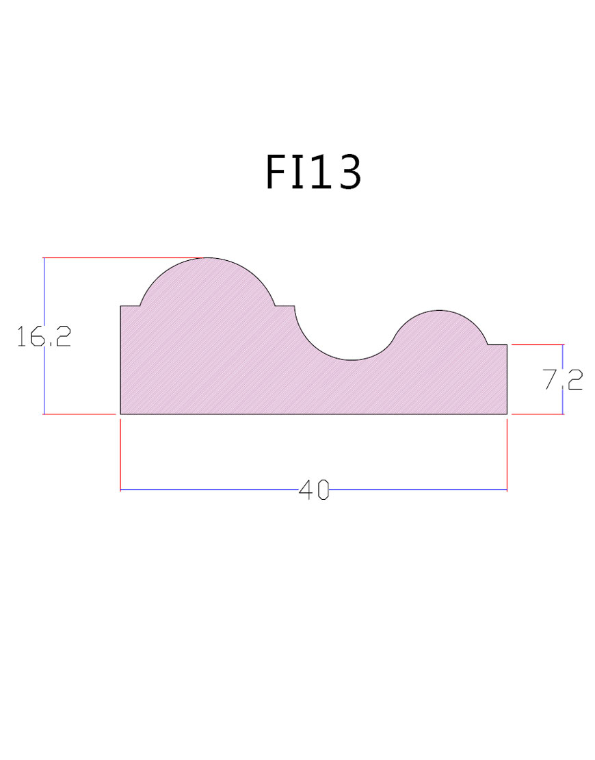 تسمه پلی استایرن 40میلیمتری بهینا طرح کلاسیک کد FI13