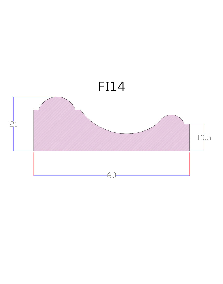 تسمه پلی استایرن 60میلیمتری بهینا طرح کلاسیک کد FI14