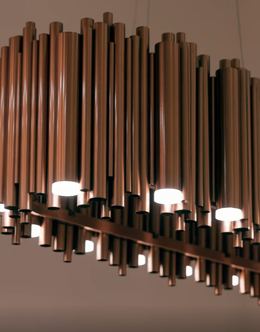 چراغ آویز کانتر مدل ماتریس لایت بیضی